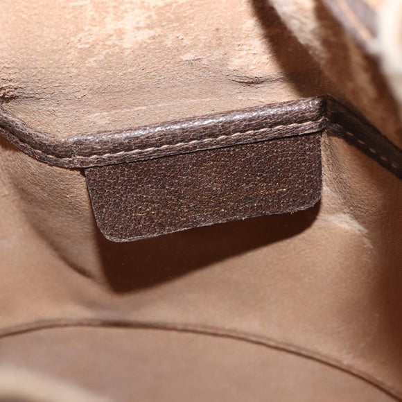 GUCCI GG Supreme Web Sherry Line Shoulder Bag PVC Beige 164 02 034 Auth 150734