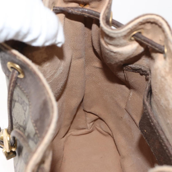 GUCCI GG Supreme Web Sherry Line Shoulder Bag PVC Beige 164 02 034 Auth 150734