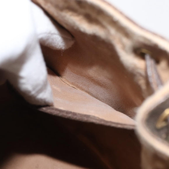 GUCCI GG Supreme Web Sherry Line Shoulder Bag PVC Beige 164 02 034 Auth 150734