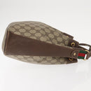 GUCCI GG Supreme Web Sherry Line Shoulder Bag PVC Beige 164 02 034 Auth 150734-4