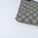 GUCCI GG Supreme Sherry Line Shoulder Bag PVC Navy Silver 246413 Auth 150735-9