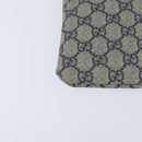 GUCCI GG Supreme Sherry Line Shoulder Bag PVC Navy Silver 246413 Auth 150735-15