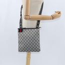 GUCCI GG Supreme Sherry Line Shoulder Bag PVC Navy Silver 246413 Auth 150735-20