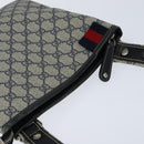GUCCI GG Supreme Sherry Line Shoulder Bag PVC Navy Silver 246413 Auth 150735-6