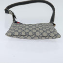 GUCCI GG Supreme Sherry Line Shoulder Bag PVC Navy Silver 246413 Auth 150735-5