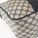 GUCCI GG Supreme Sherry Line Hand Bag PVC Navy Gold 39 02 041 Auth 150740-14