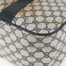 GUCCI GG Supreme Sherry Line Hand Bag PVC Navy Gold 39 02 041 Auth 150740-15