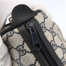 GUCCI GG Supreme Sherry Line Hand Bag PVC Navy Gold 39 02 041 Auth 150740-17