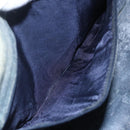 GUCCI GG Supreme Sherry Line Hand Bag PVC Navy Gold 39 02 041 Auth 150740-11