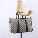 GUCCI GG Supreme Sherry Line Hand Bag PVC Navy Gold 39 02 041 Auth 150740-22