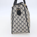 GUCCI GG Supreme Sherry Line Hand Bag PVC Navy Gold 39 02 041 Auth 150740-3