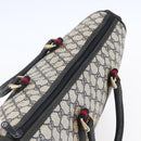 GUCCI GG Supreme Sherry Line Hand Bag PVC Navy Gold 39 02 041 Auth 150740-6