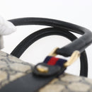 GUCCI GG Supreme Sherry Line Hand Bag PVC Navy Gold 39 02 041 Auth 150740-8