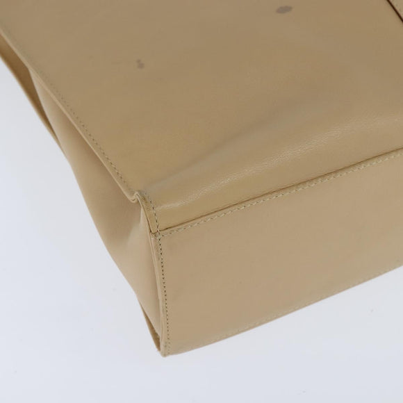 GUCCI Jackie Shoulder Bag Leather Beige Gold 001 3355 Auth 150741