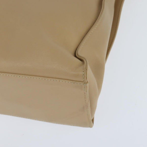 GUCCI Jackie Shoulder Bag Leather Beige Gold 001 3355 Auth 150741