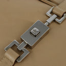GUCCI Jackie Shoulder Bag Leather Beige Gold 001 3355 Auth 150741-10