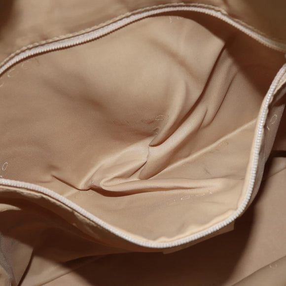 GUCCI Jackie Shoulder Bag Leather Beige Gold 001 3355 Auth 150741