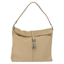 GUCCI Jackie Shoulder Bag Leather Beige Gold 001 3355 Auth 150741-1