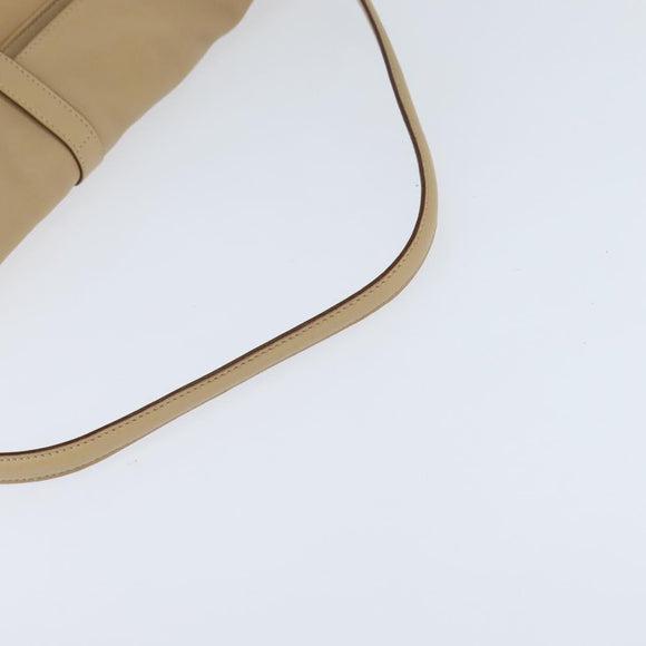 GUCCI Jackie Shoulder Bag Leather Beige Gold 001 3355 Auth 150741