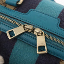 GUCCI GG Canvas Sherry Line Hand Bag 2way Blue Gold 269876 Auth 150743-18