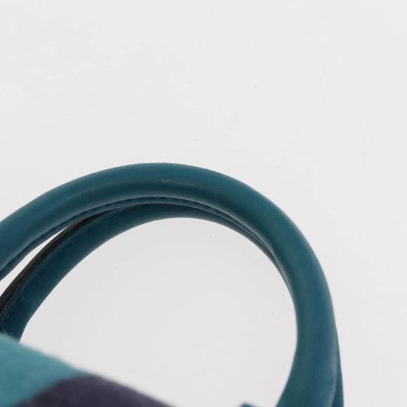 GUCCI GG Canvas Sherry Line Hand Bag 2way Blue Gold 269876 Auth 150743