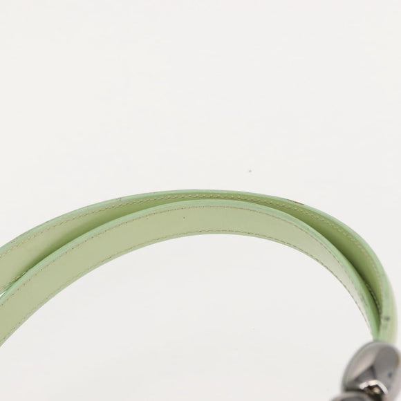 Christian Dior Maris Pearl Hand Bag Enamel Green Auth 150745