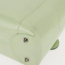 Christian Dior Maris Pearl Hand Bag Enamel Green Auth 150745-15