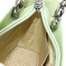 Christian Dior Maris Pearl Hand Bag Enamel Green Auth 150745-21