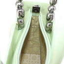 Christian Dior Maris Pearl Hand Bag Enamel Green Auth 150745-22