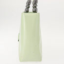 Christian Dior Maris Pearl Hand Bag Enamel Green Auth 150745-3
