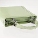 Christian Dior Maris Pearl Hand Bag Enamel Green Auth 150745-8