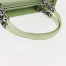 Christian Dior Maris Pearl Hand Bag Enamel Green Auth 150745-9
