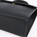 Christian Dior Honeycomb Canvas Hand Bag PVC Black Gold Auth 150746-10