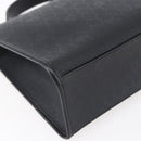 Christian Dior Honeycomb Canvas Hand Bag PVC Black Gold Auth 150746-13