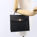 Christian Dior Honeycomb Canvas Hand Bag PVC Black Gold Auth 150746-21