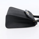 Christian Dior Honeycomb Canvas Hand Bag PVC Black Gold Auth 150746-5