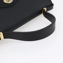 Christian Dior Honeycomb Canvas Hand Bag PVC Black Gold Auth 150746-7