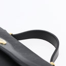 Christian Dior Honeycomb Canvas Hand Bag PVC Black Gold Auth 150746-8