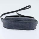 Christian Dior Honeycomb Canvas Shoulder Bag PVC Navy gold Auth 150747-9