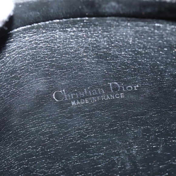 Christian Dior Trotter Canvas Shoulder Bag Navy Gold Auth 150748