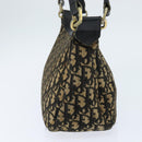 Christian Dior Trotter Canvas Shoulder Bag Navy Gold Auth 150748-4