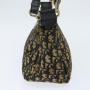 Christian Dior Trotter Canvas Shoulder Bag Navy Gold Auth 150748-5