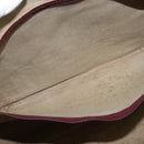 Christian Dior Trotter Canvas Boston Bag Red Silver Auth 150750-17