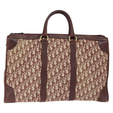 Christian Dior Trotter Canvas Boston Bag Red Silver Auth 150750 - 0