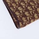 Christian Dior Trotter Canvas Shoulder Bag Red Gold Auth 150751-13