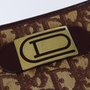 Christian Dior Trotter Canvas Shoulder Bag Red Gold Auth 150751-15