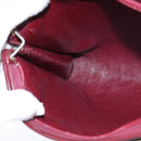 Christian Dior Trotter Canvas Shoulder Bag Red Gold Auth 150751-19