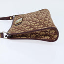 Christian Dior Trotter Canvas Shoulder Bag Red Gold Auth 150751-4