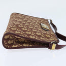Christian Dior Trotter Canvas Shoulder Bag Red Gold Auth 150751-5