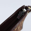 Christian Dior Trotter Canvas Shoulder Bag Red Gold Auth 150751-7